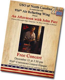 John Parr USO Concert - Tour Poster