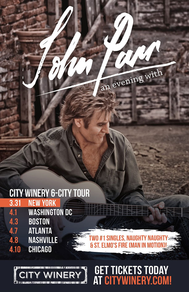 John Parr City Winery American Tour 2019